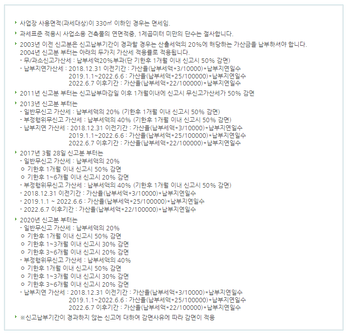 주민세 사업소분 가산금 가산세